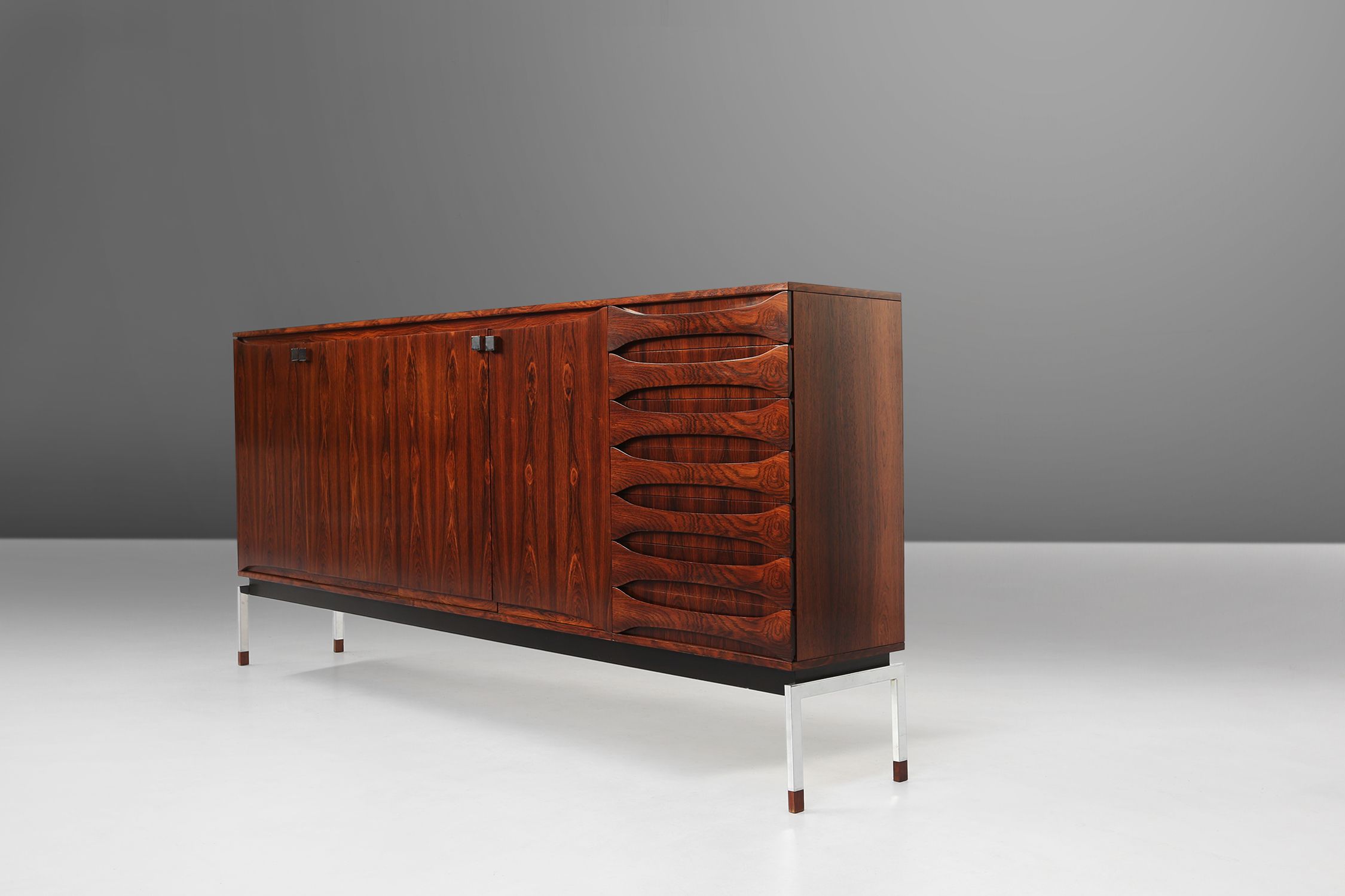 Belgian Mid-Century Rosewood Highboard, 1960s thumbnail